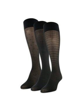 Peds Women Semi-Opaque Trouser Knee High Socks 2 Pairs Size Extended (8-12)